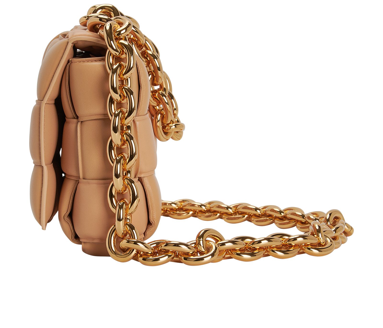 Padded Chain Cassette, &pound;1,300, Handbags, Beige, Leather, Bottom view